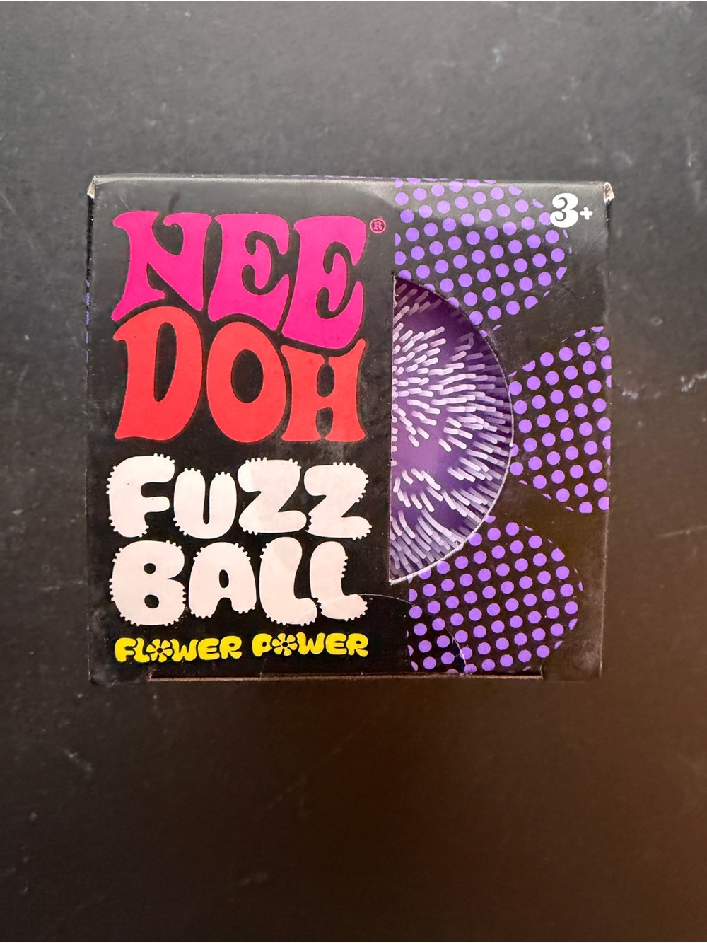 New Nee Doh Fuzz Ball Flower Power Purple Textured Toy Squishy Nee-Doh Schylling
